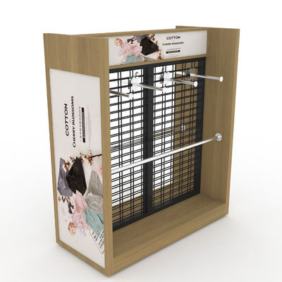 Customizable Metal Wood Mixed Material Floor Display Stand For Supermarkets And Shopping Malls