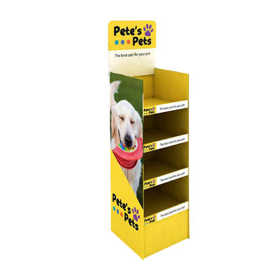 Dog Cat Product Clean Toy Food Wood Half Pallet Floor Display Stand Pet Shop Display Rack