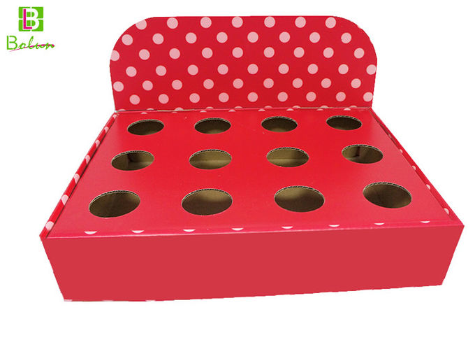 Recycle Cardboard Display Holder 12 pack Cup / Bottle WIth Header