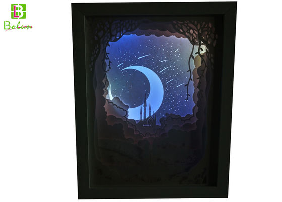 China 3D Promotional Paper Cut Box Moon Three - Dimensional Multiple Color supplier