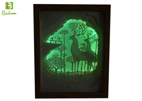 China Silhouette Shadow Box Faint Light Fairy Tale Paper Embedded Backlit Music ABS supplier