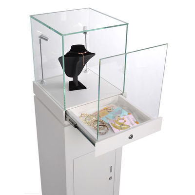 quality  Wooden Point Of Purchase Pop Display Necklace Jewelry Display Stand With Lock factory