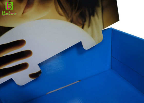 3 Tier LED Products Cardboard POS Display Stand With Graphic Header supplier