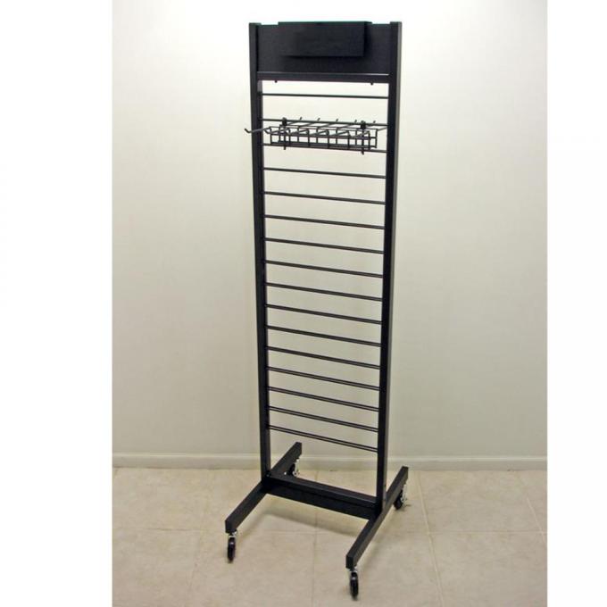 Triangle Mobile Display Stand Gridwall Display Rack With Wheels