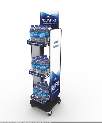3 Layers Beverage Display Stand Metal Beer Display Rack Liquid Bottle Soft Energy Drink