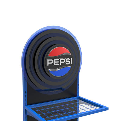 Metal Drink Bottle Display Stand with LED Lighted Logo for Wholesale