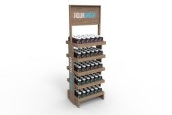 New arrival wood display stand bottle display rack for healthcare products