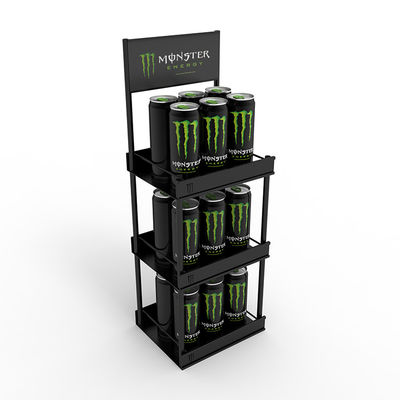 Hot Selling Supermarket Custom Metal Beverage Display Stand With Custom Logo