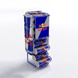 Hot Selling Supermarket Energy Drink Can Display Hanging Rack Wire Display Stand With Custom Logo