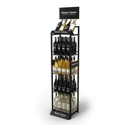 Customized Fashion Style Wine Rack Sparkling Beverage Metal Display Stands Wine Rack Metal for Pub