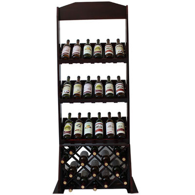 Pine Wood Wine Storage Display Stand Display Shelf Wine Display Rack Natural Wood 24 Bottle Capacity
