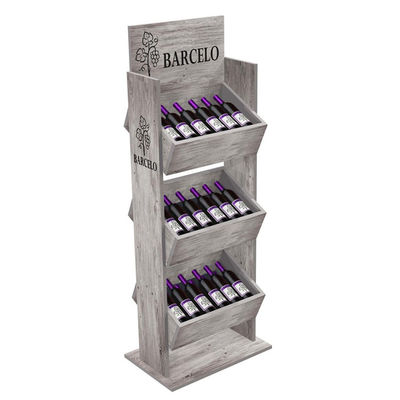 Pine Wood Wine Storage Display Stand Display Shelf Wine Display Rack Natural Wood 24 Bottle Capacity