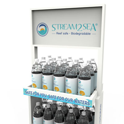 Customized Water Wooden Bottle Display Rack Spring Display Stand For Store