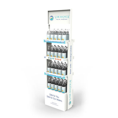 Customized Water Wooden Bottle Display Rack Spring Display Stand For Store