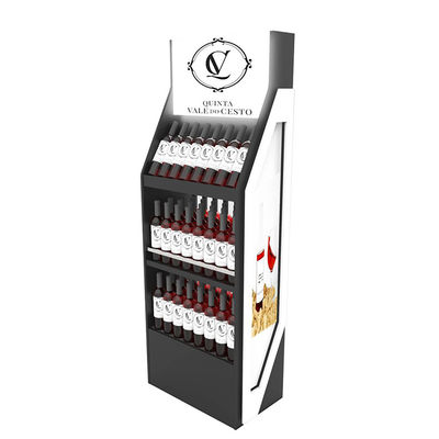 Stackable Free Standing Display Rack Supermarket Beverage Juice Display Stand