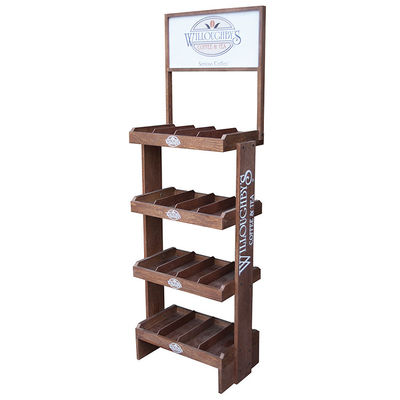 Flyer Chocolates Side Brander Wooden Tray Display Stand