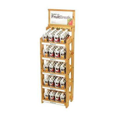 Wooden Free Standing Dried Fruit Snack Display Stand for Shop