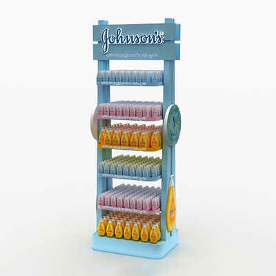 Customized Cleansing Water Display Shelf Wooden Display Rack for Maternal and Infant Store