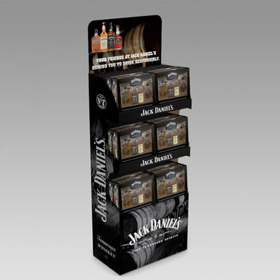 4 Layer Wine Display Stand Beer Store Display Standing Wooden Floorstanding