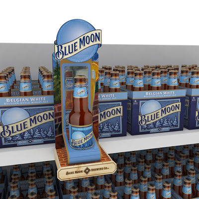 Wallmount Wine Display Stand Stylish Beer Bottle Holder Utility Glorifier For Supermarket