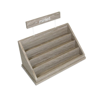 Counter Top Cosmetic Display Stand Essential Oil Wooden Display Rack With Custom Logo