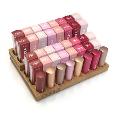 Countertop Cosmetic Display Stand Wooden Skin Care Display Stands Retail Makeup Display