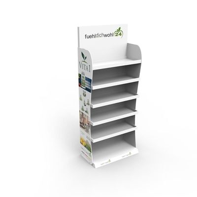6 Layer Cosmetic Display Stand Wood Pharmacy Display Stand For Health Care Products