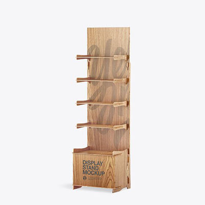 Moisturizing Cream Wooden Display Shelf Unit Plywood Skin Care Product Display Stand