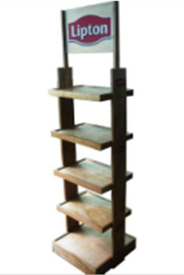 MDF Material Clothing Display Racks Double Sided Cloth Display Stand For Shop