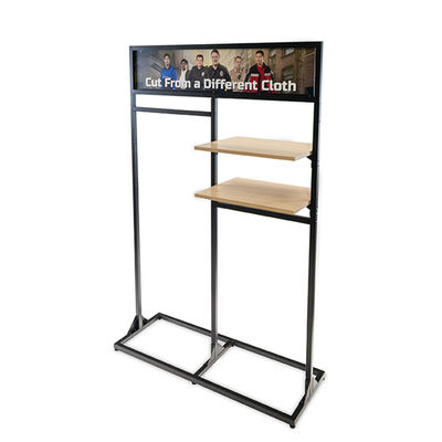 Outdoor Jacket Clothing Display Stand 2 Tiers Clothing Store Display Racks For Fashion Fits