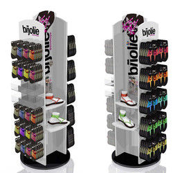 Modern Flip Flop Display Stand Rotating Shoe Rack Display With Customized Logo