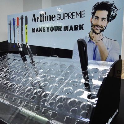 Custom Acrylic Pen Display Stand Acrylic Pen Display Holders For Company Staff