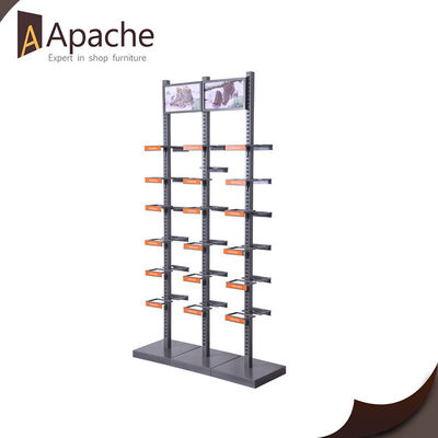 Hardware Store Pegboard Display Rack With Led Lighting Header