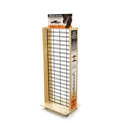 Classical Gridwall Display Racks Double Sided Free Standing Grid Wall With Wheels
