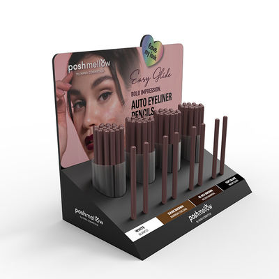 Customized PVC Display Stand Foam Board Eyebrow Pencils Display Racks For Cosmetics