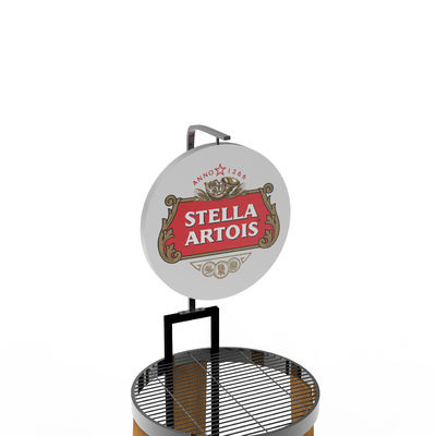 Large commercial supermarket beer metal wire layer display rack can be customized