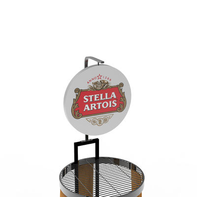 Large Commercial Supermarket Metal Wire Layer Display Rack Customized For Beer