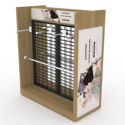 Customizable metal wood mixed material floor display stand suitable for supermarkets and shopping malls