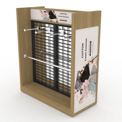 Customizable metal wood mixed material floor display stand suitable for supermarkets and shopping malls