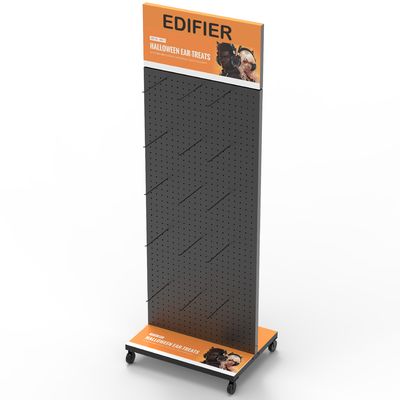 Customizable Mobile Phone Accessories Metal Rolling Display Rack For Shops And Shopping Centers