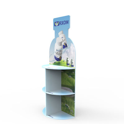 PVC Floor To Floor Display Rack Store Display Stand For Alcohol And Health Products