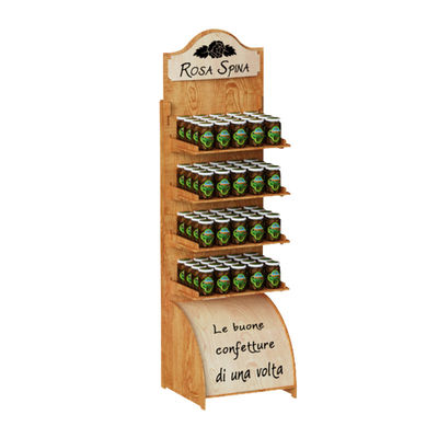 Customizable Plywood Wood Food Display Rack for Can Storage and Wooden Food Display